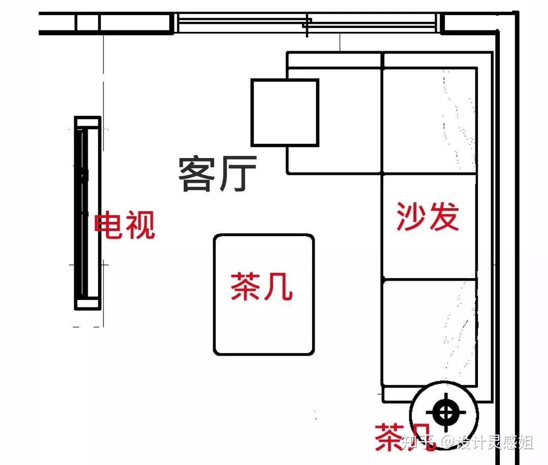 若想摆放l型沙发,短边要放在靠窗处,避免靠近走道,出入方便不受阻碍