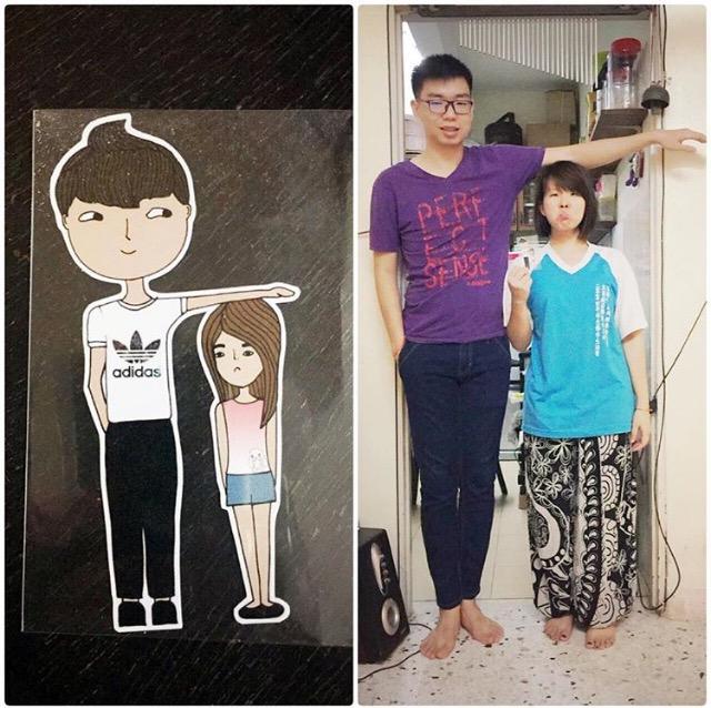 一米五女和一米八男在一起是一种什么体验?