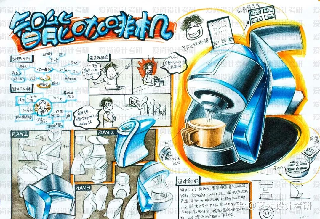 工业产品设计快题爱尚2021工业设计考研范画大赏