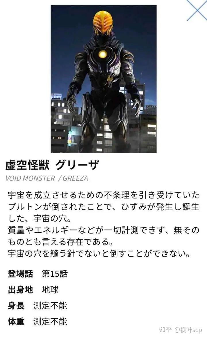 虚空怪兽格利扎设定 - 知乎