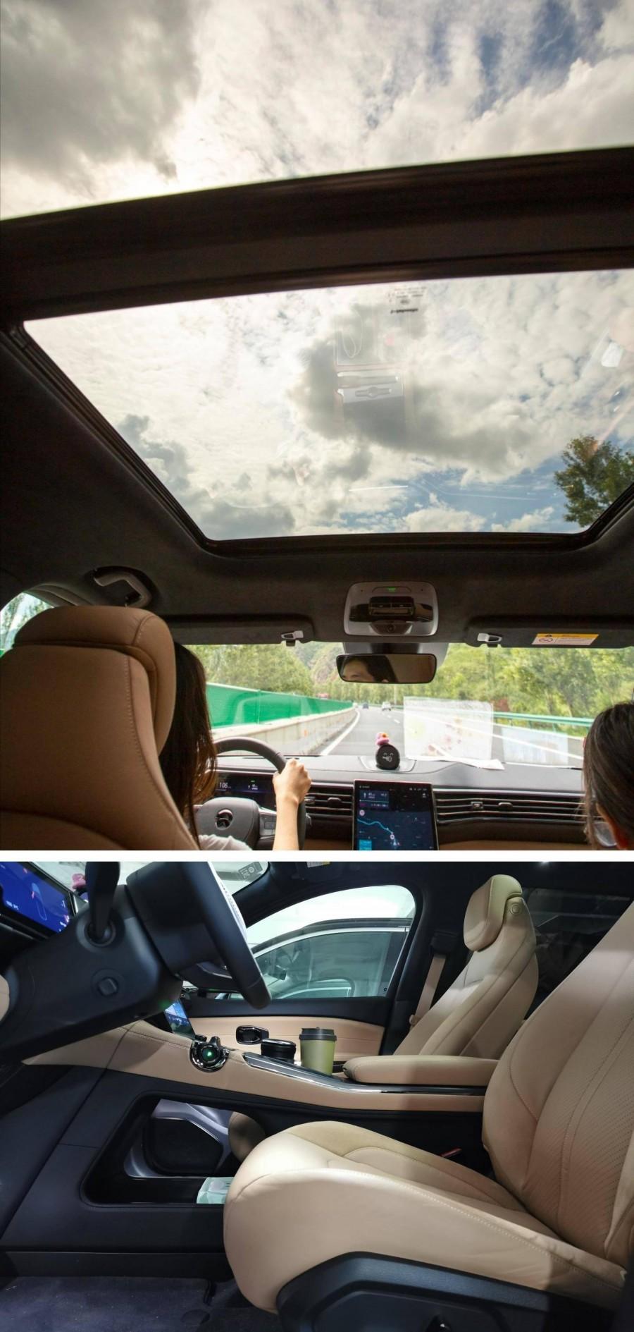 让出更多的车内空间给前排乘客,再加上全景天窗和长轴距的优势,es6的