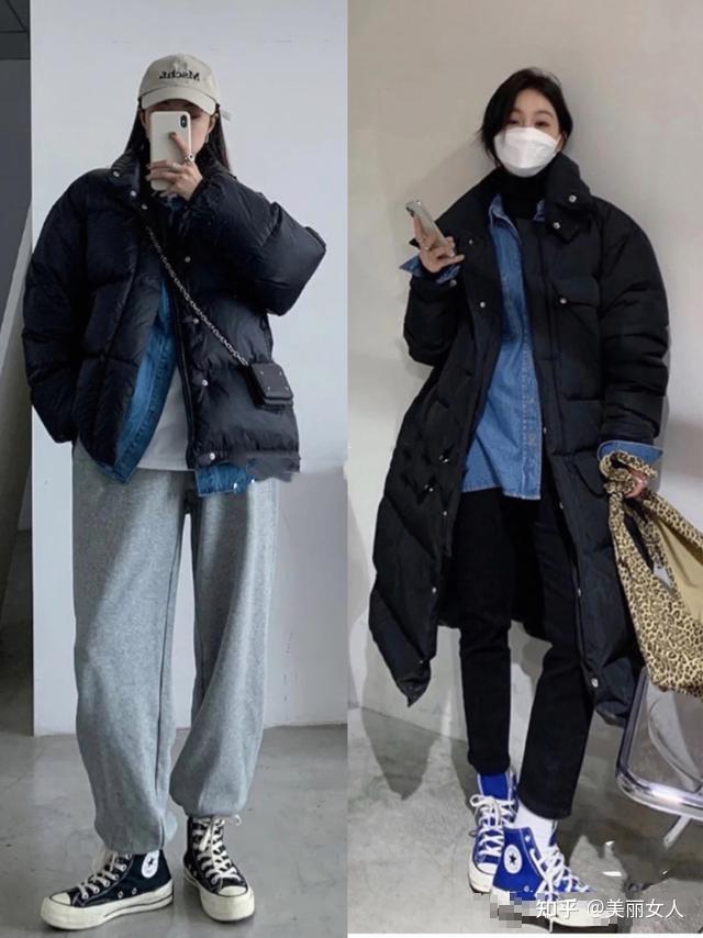 叠穿好帮手,丹宁牛仔有种天生的活力感,会让黑色羽绒服变得更减龄时尚