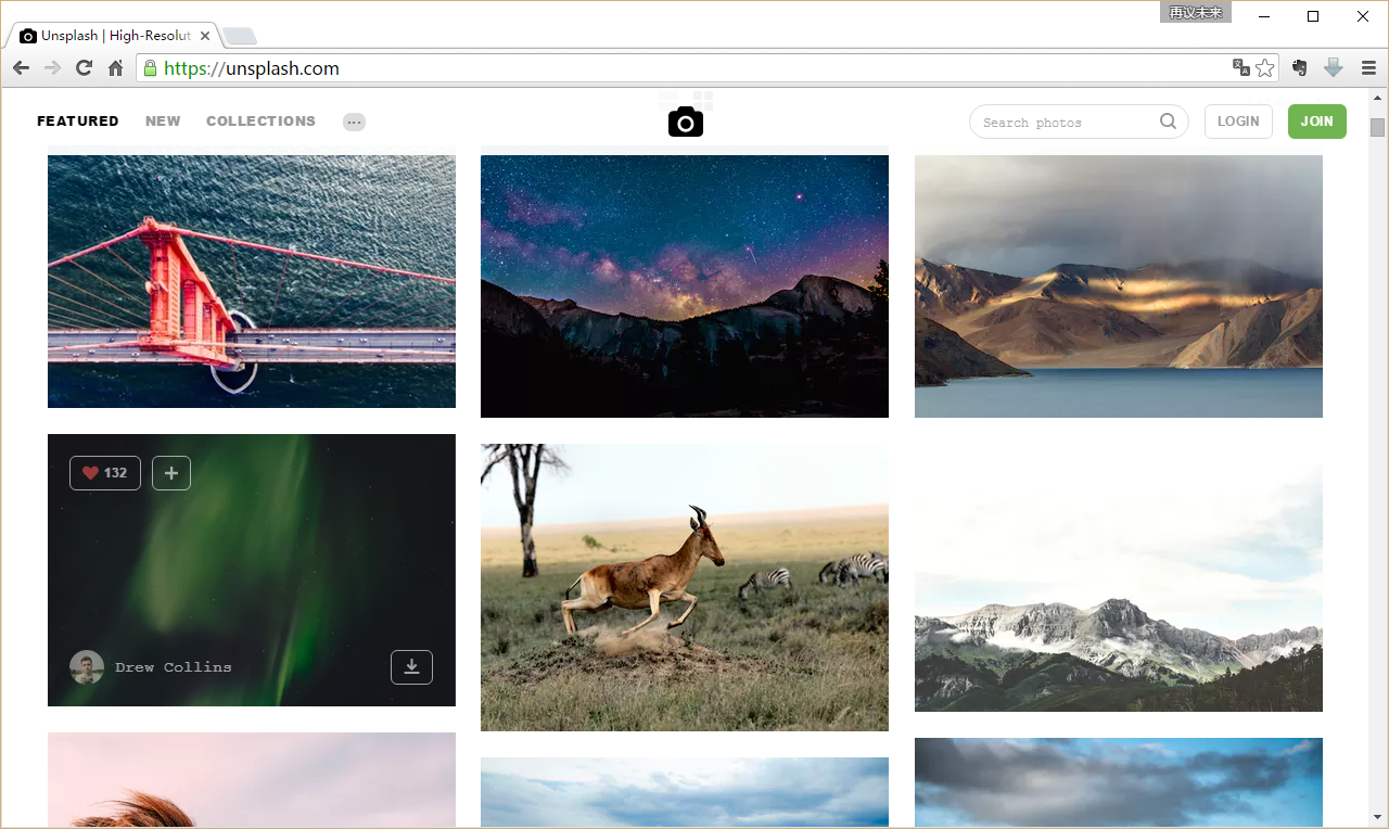严格意义上说,unsplash并不能称之为一个图片素材网站,它其实是一个