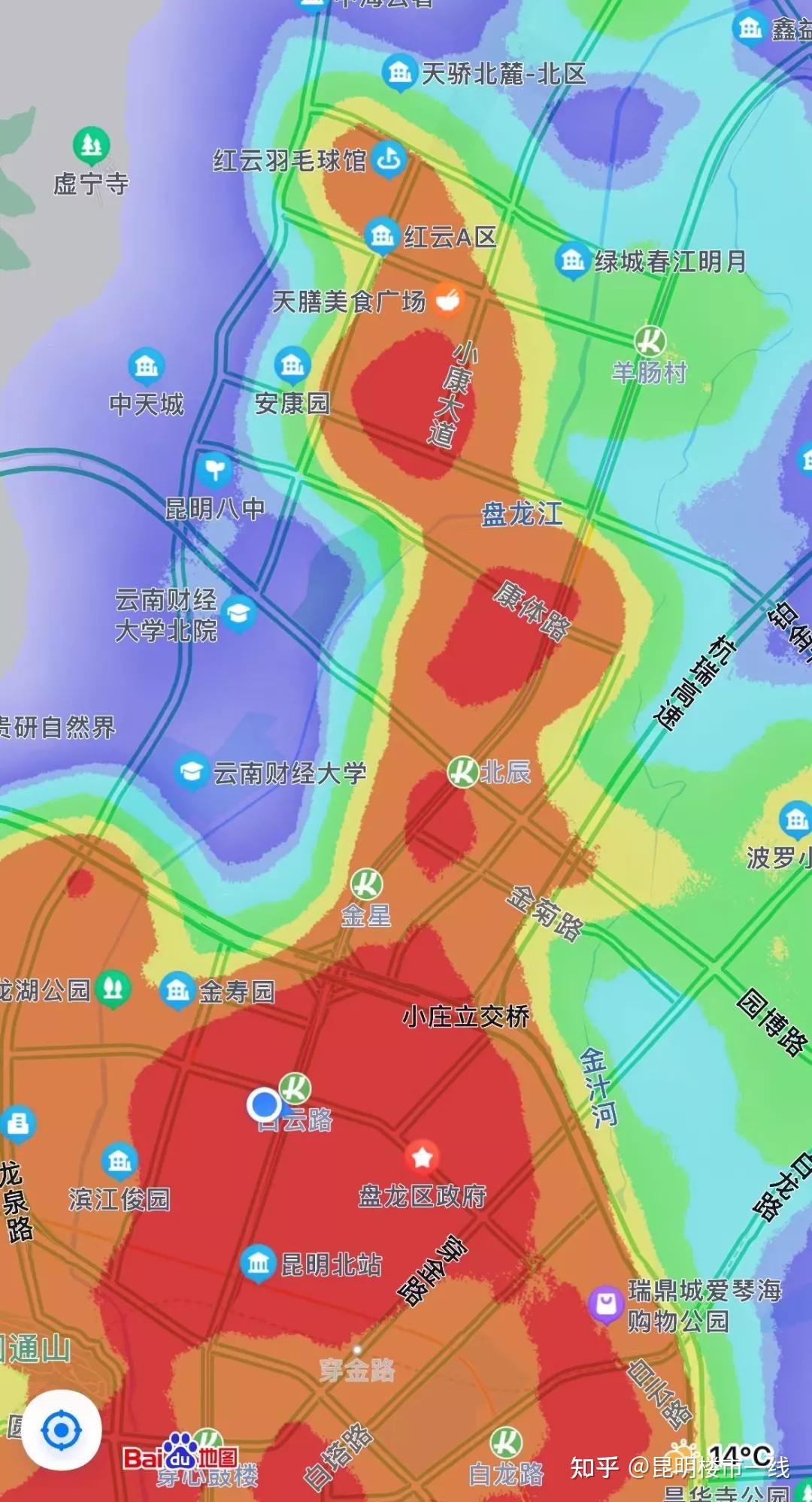 昆明五区最红热力图曝光,暗藏房价逻辑!