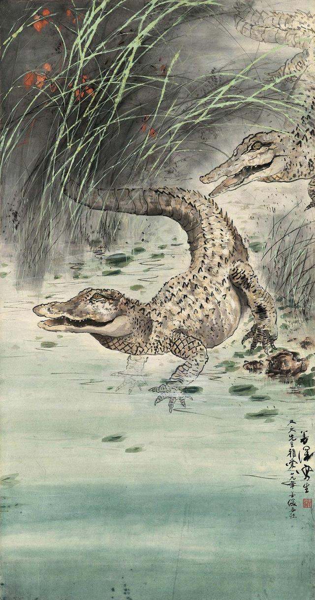 秉承岭南画派之创新精神画最具特色的动物画岭南四杰之杨善深