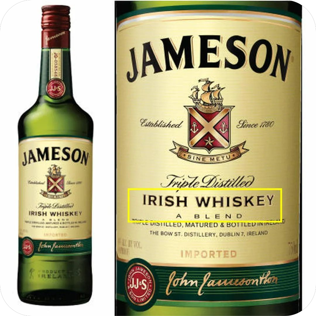 Виски в вене. Джемесон Айриш виски. Ирландский виски Jameson. Jameson Irish Whiskey лейбл. Этикетка Jameson Irish Whiskey.