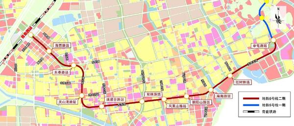 青岛地铁6号线二期线路示意图 - 知乎