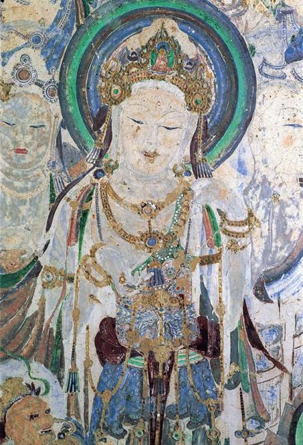 中国唐時代　敦煌莫高窟壁画 彩絵　人物像 発掘品古美術 AK1774A1-4 中国唐時代 敦煌莫高窟壁画 彩絵 人物像 発掘品古美術 AK1774A1