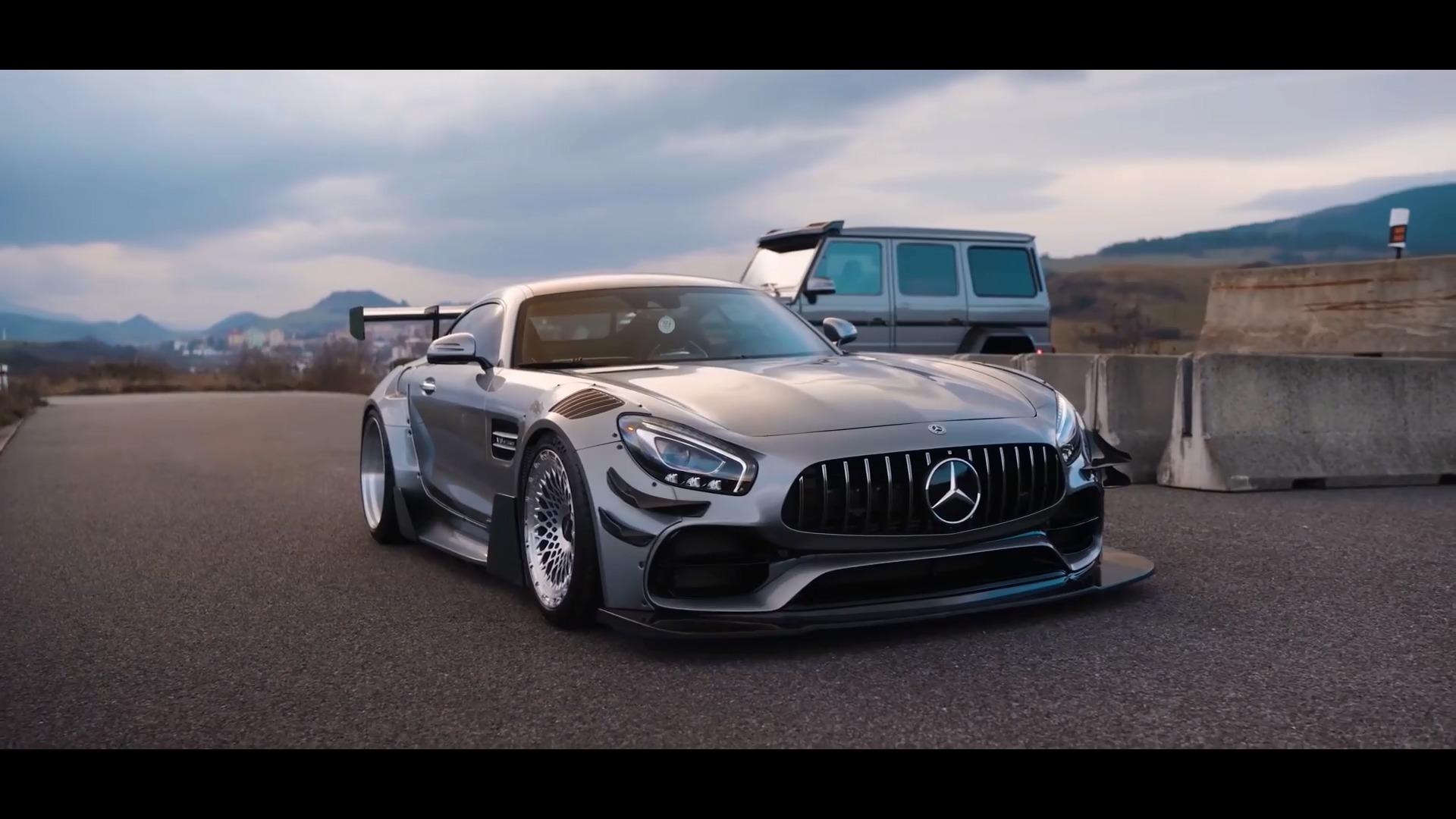 奔驰amg gt改装gtr外观包围套件上车