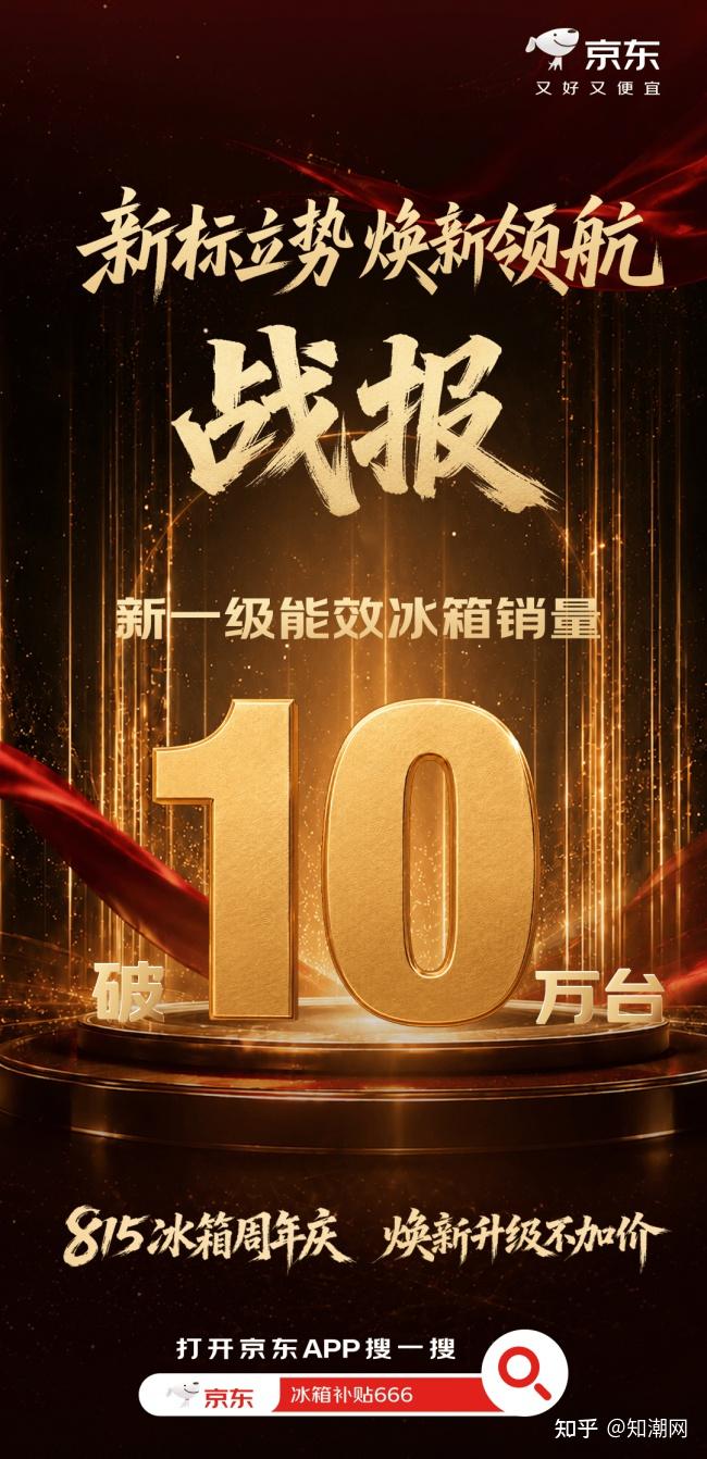 家电品牌新一级能效冰箱首选京东销售 815周年庆30小时卖出10万台
