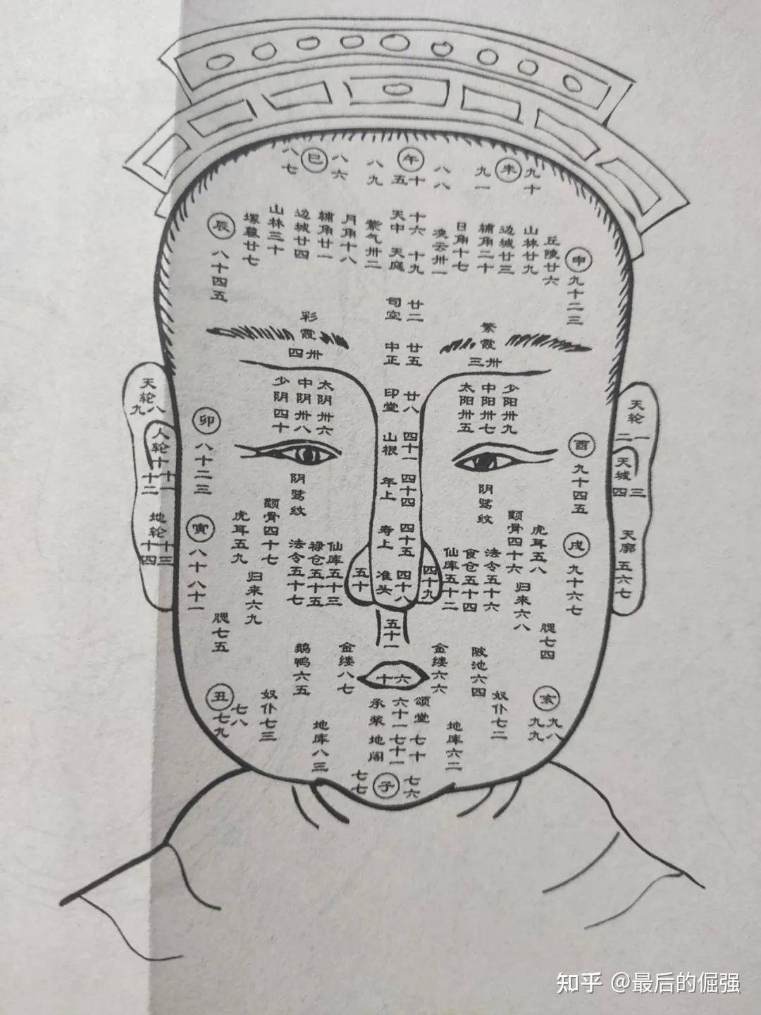 面相流年部位图清晰图片