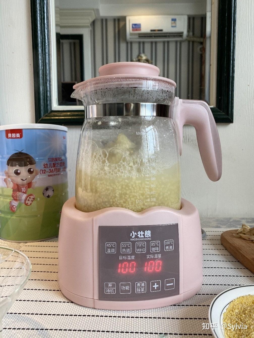 新学期换 方便好用的小壮熊恒温水壶啦