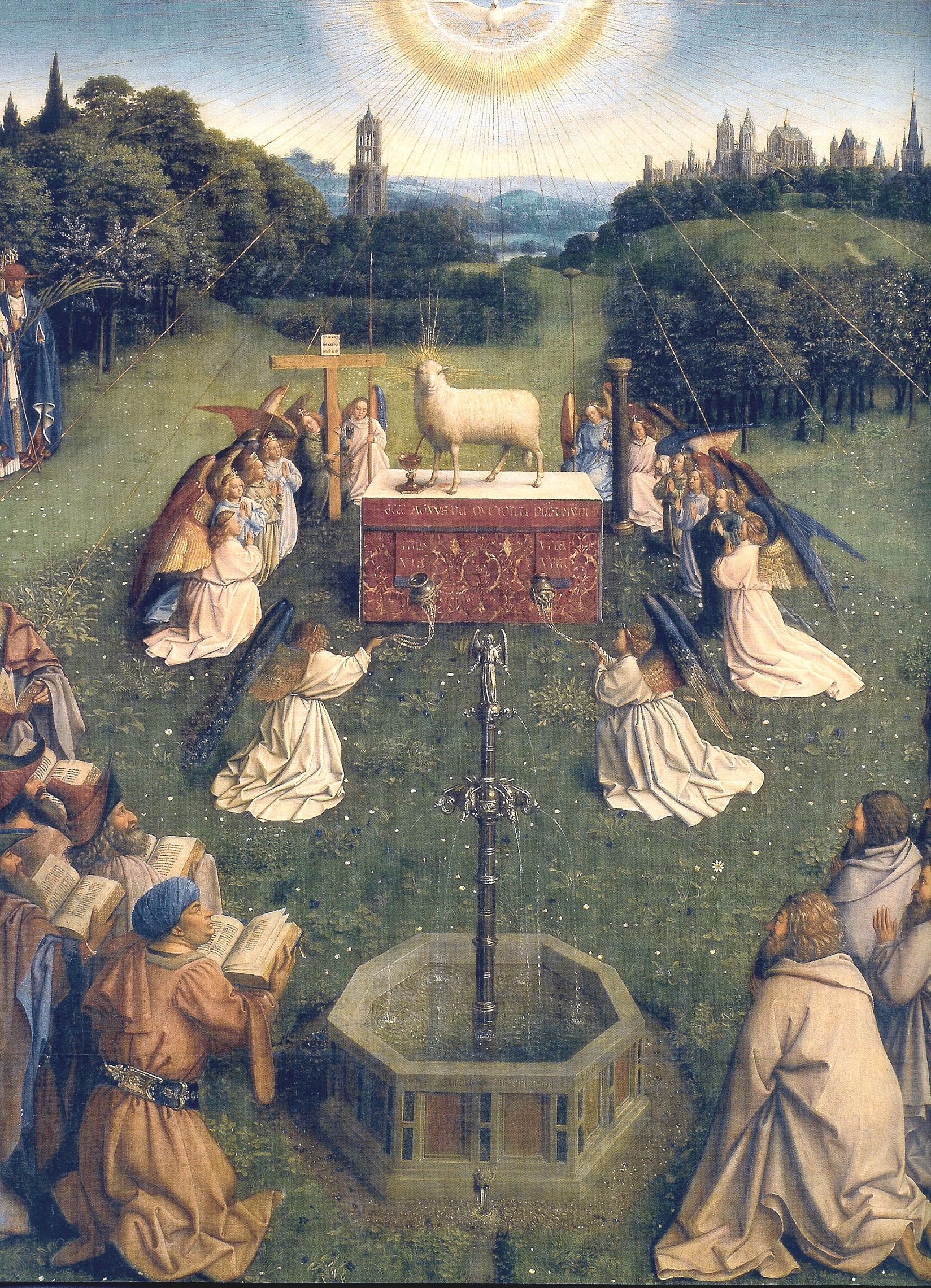 尼德兰绘画15世纪扬凡艾克janvaneyck根特祭坛画世界顶级珍宝多图欣赏