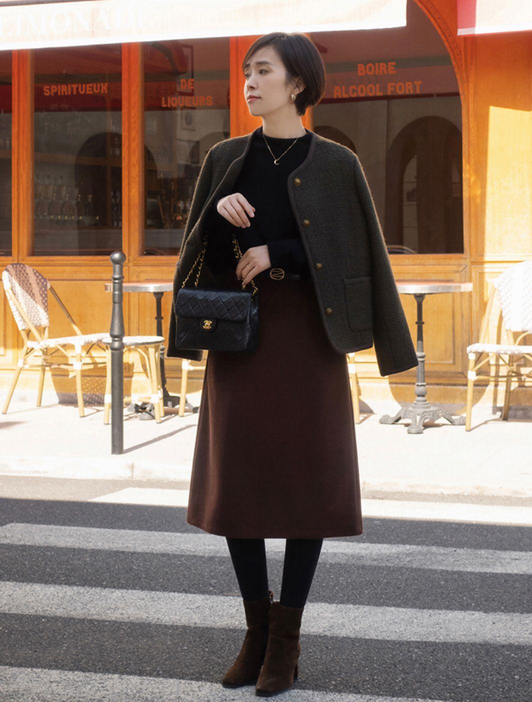 早春长大衣失宠了35岁阿姨的短大衣裙子保暖又高级真美