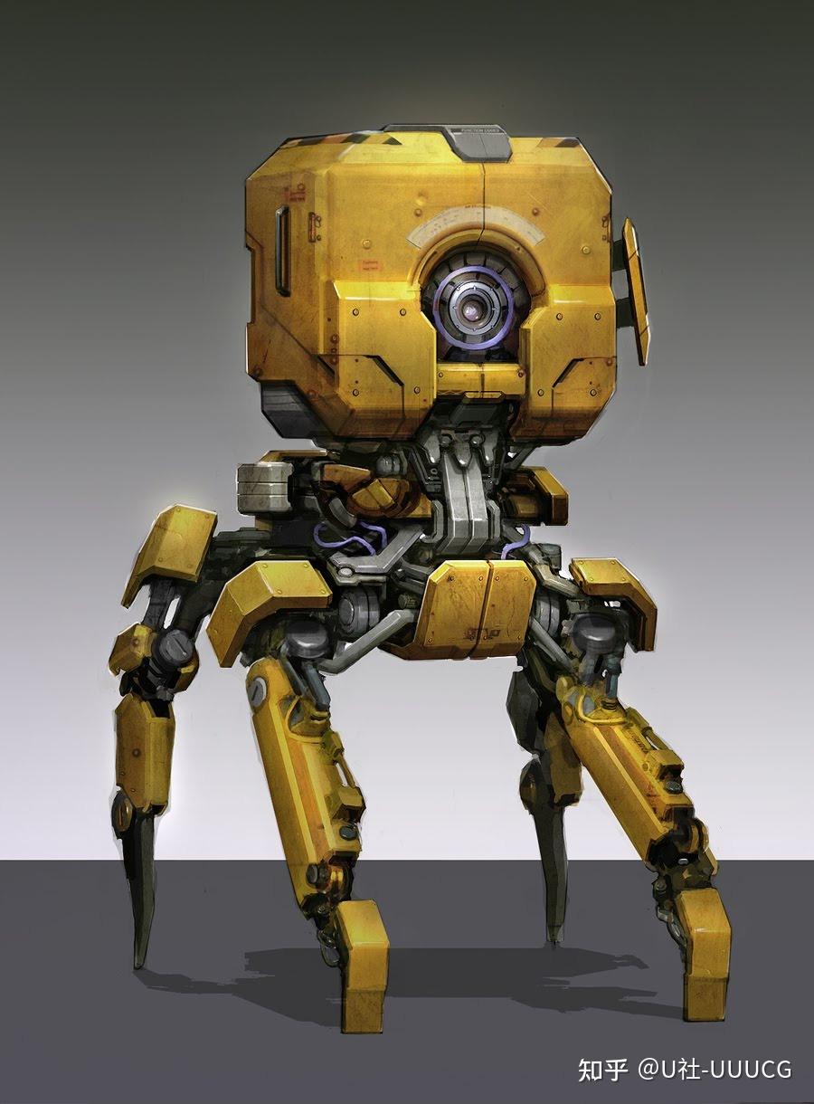 科幻风格科幻机械机甲原画设定概念参考图1024p原画素材