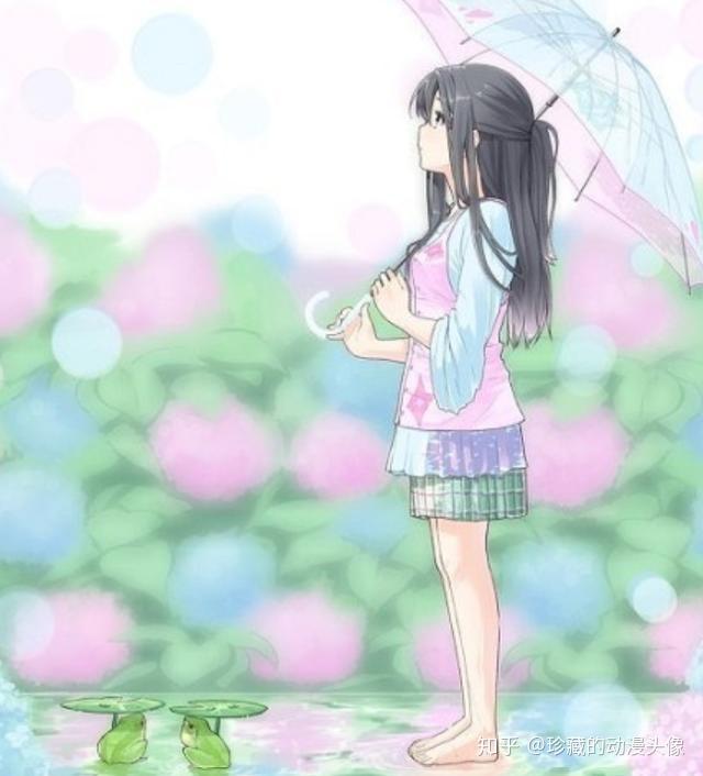 动漫手绘头像活泼动人的美少女对未来充满了希望