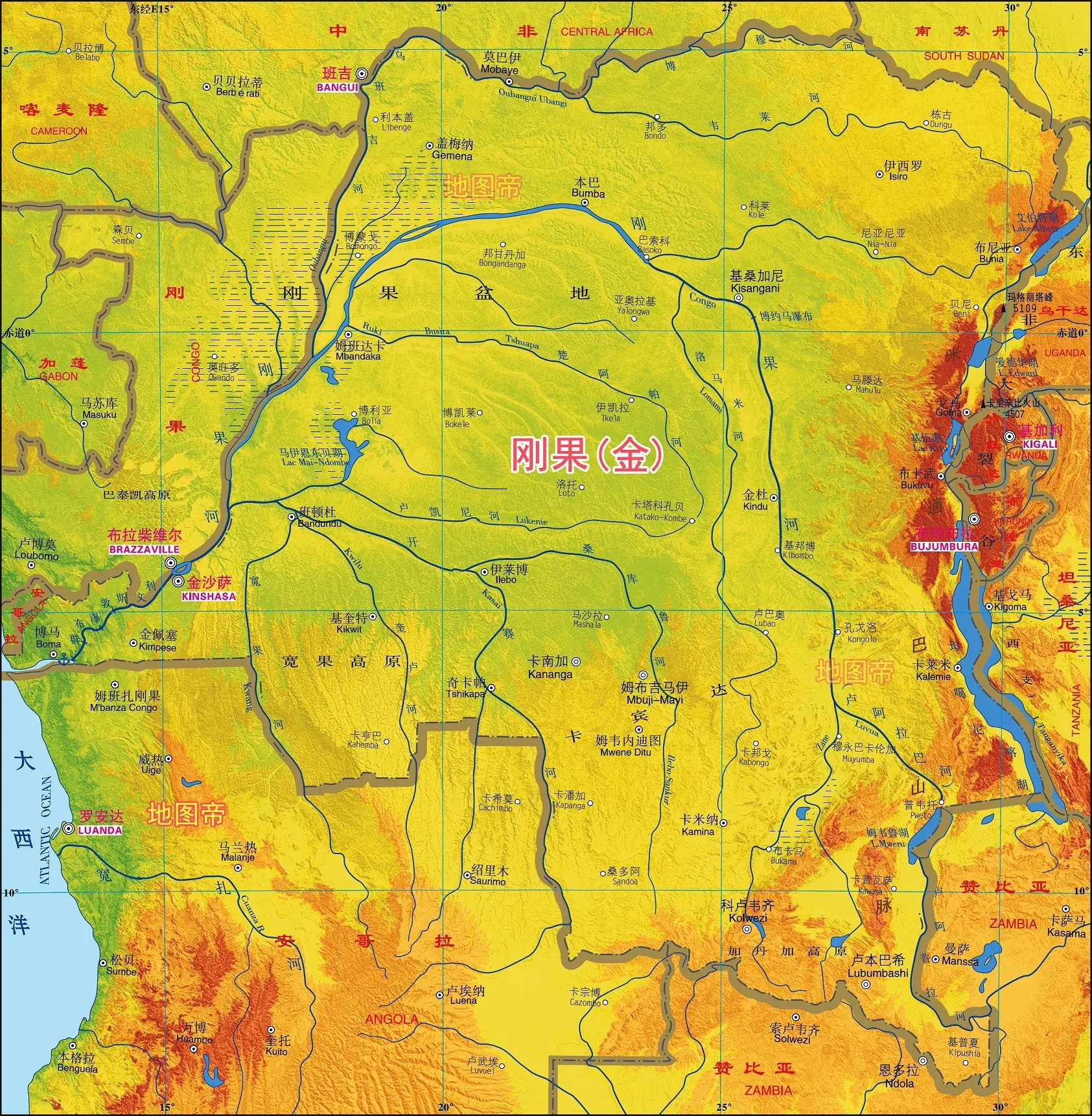 刚果河全长图片