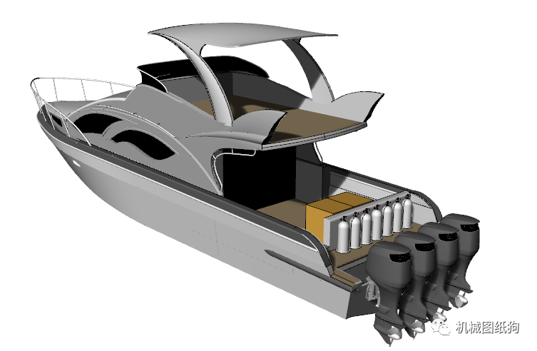 海洋船舶indonesian遊艇小船造型3d圖紙rhino設計