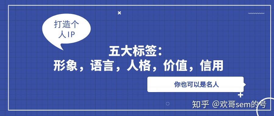 打造個人ip的五大標籤形象語言人格價值信用