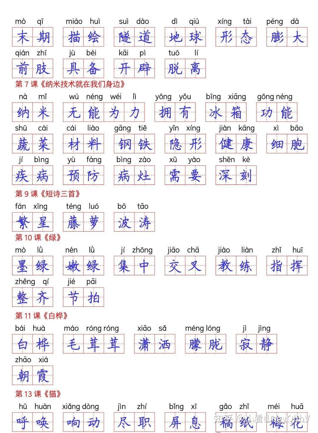 26年人教版四年级下册语文《词语表看拼音写词语》(有答案)电子版可打印 - 知乎