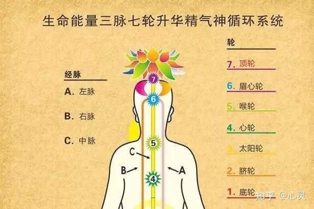 三脉七轮颜色图片