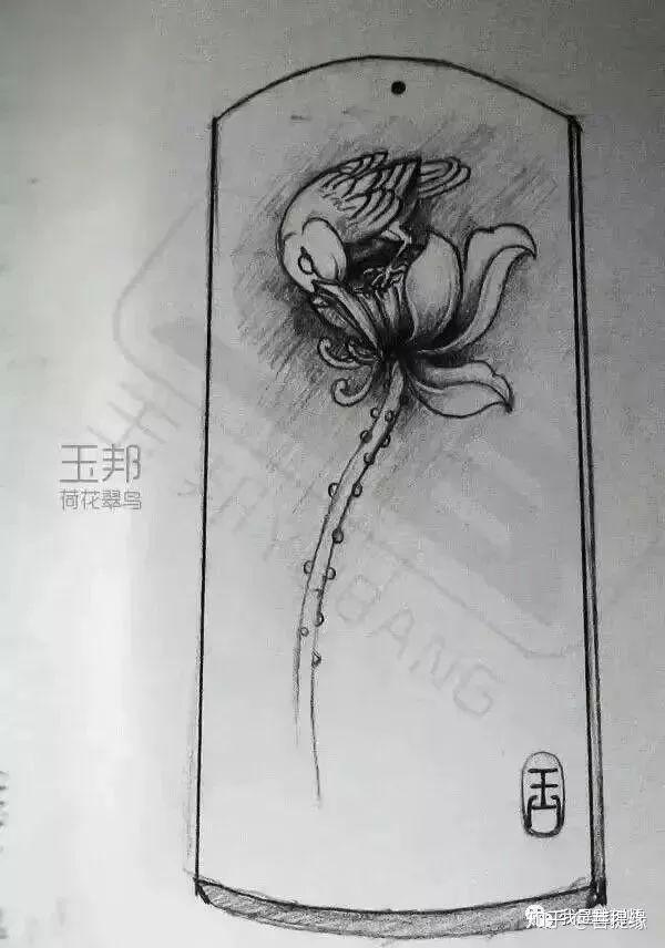 我是雕刻师花鸟篇精美玉雕手稿67