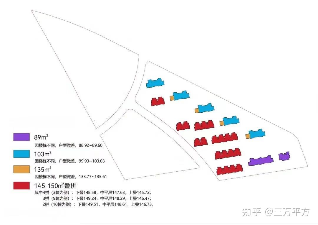 浦东三林「招商臻境」户型图发布，将推建面约89-135㎡高层、建面约145-148㎡叠拼！ - 知乎
