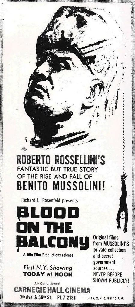 的作品(下),纪录片《blood on the balcony》以墨索里尼上绞刑架为背