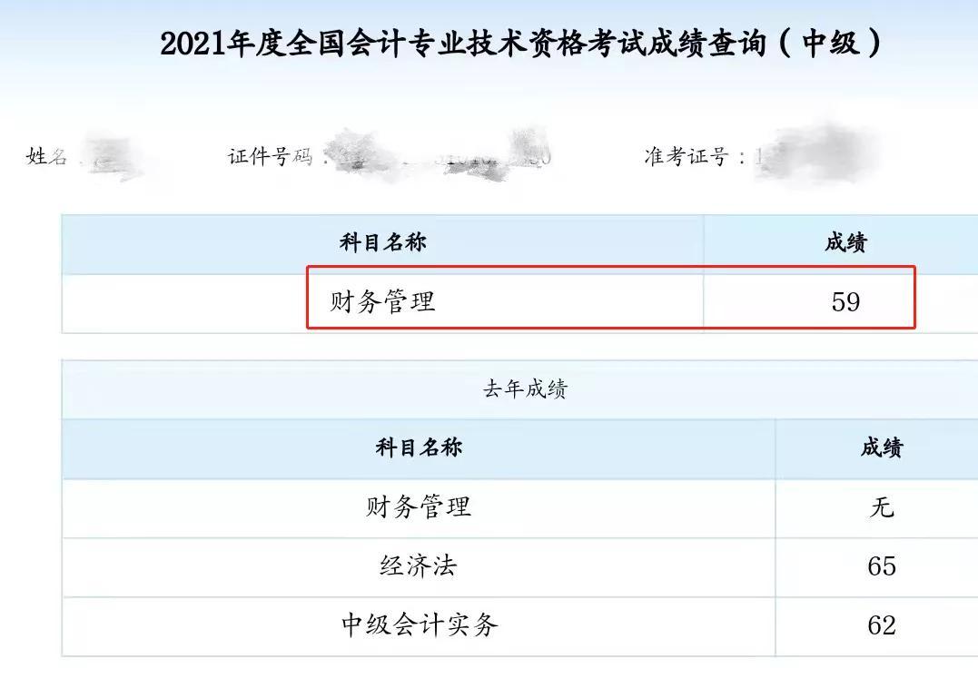 2021中级会计成绩59分有必要复核吗多地财政局发布成绩复核通知