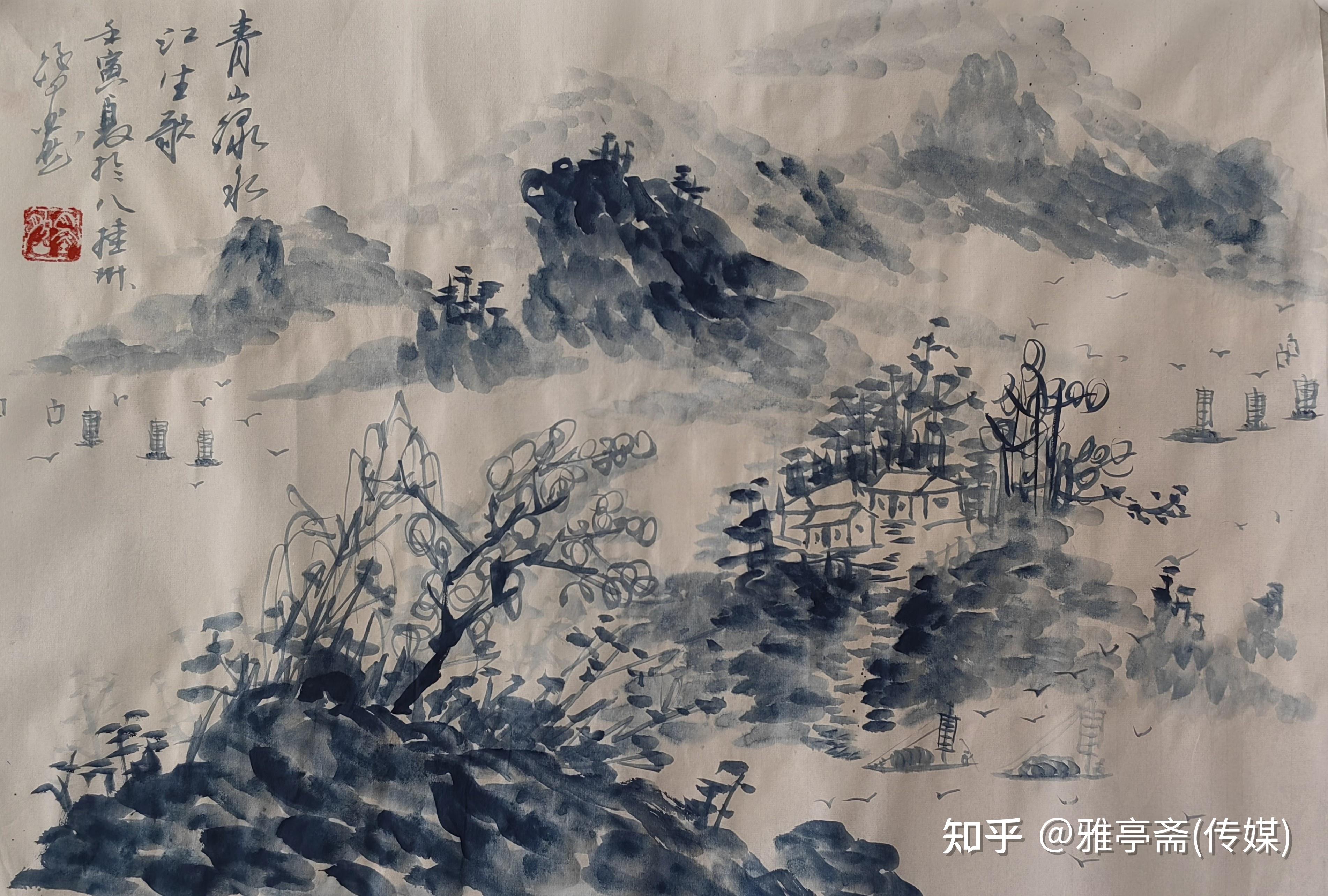 徐墨然笔下“青花韵” 再造“悲鸿精神” - 知乎