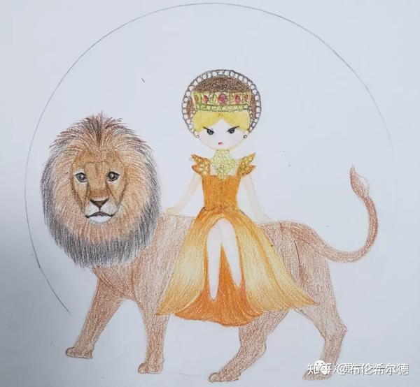 彩铅教程狮子座