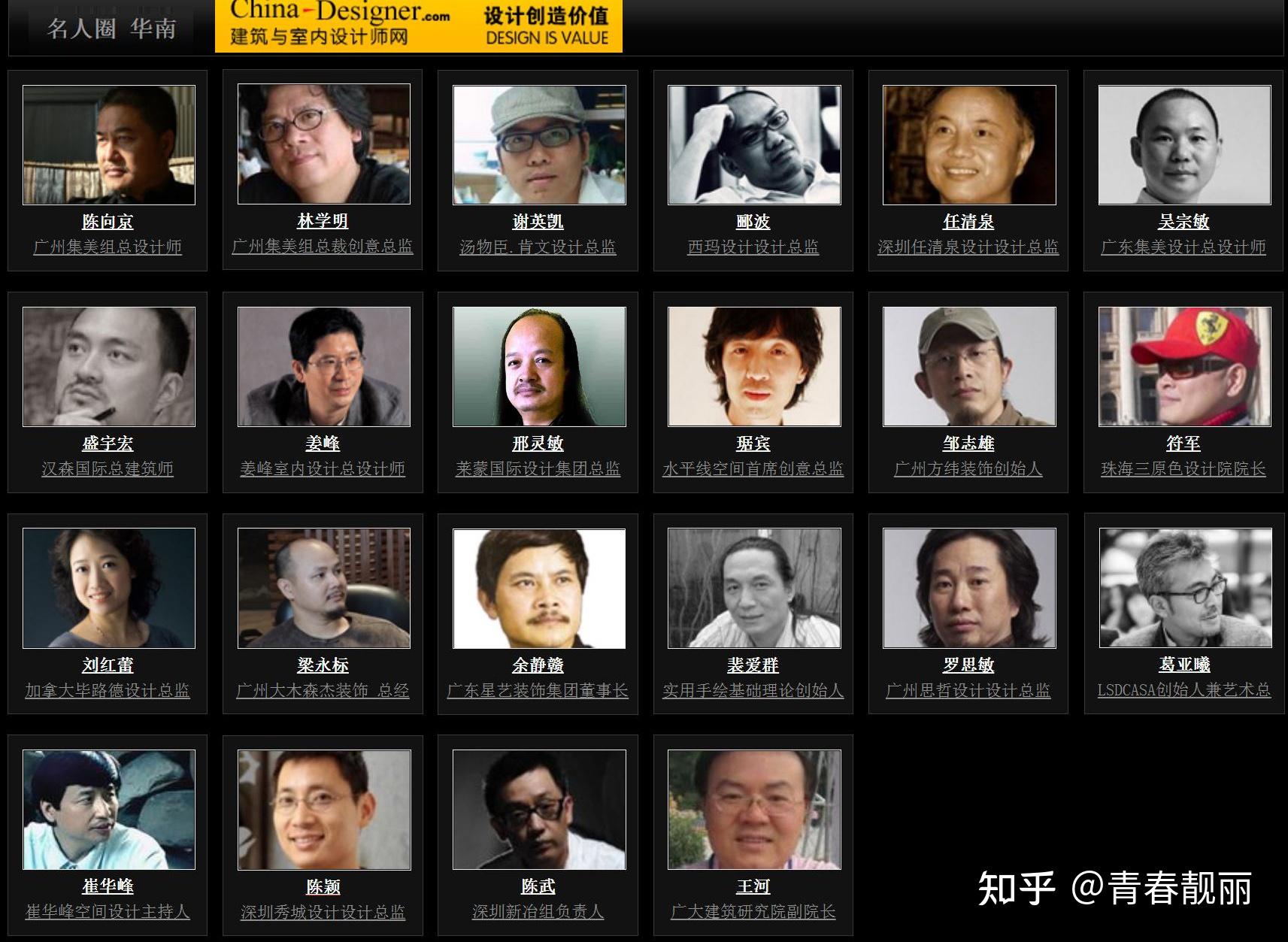中国建筑与室内设计师名人圈-设计名人上榜照片 - 知乎