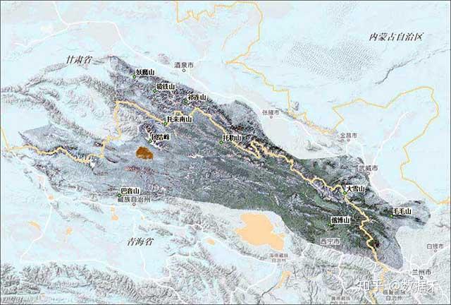 祁连山脉地理位置图片