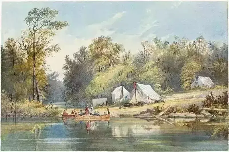 帐篷国画图片