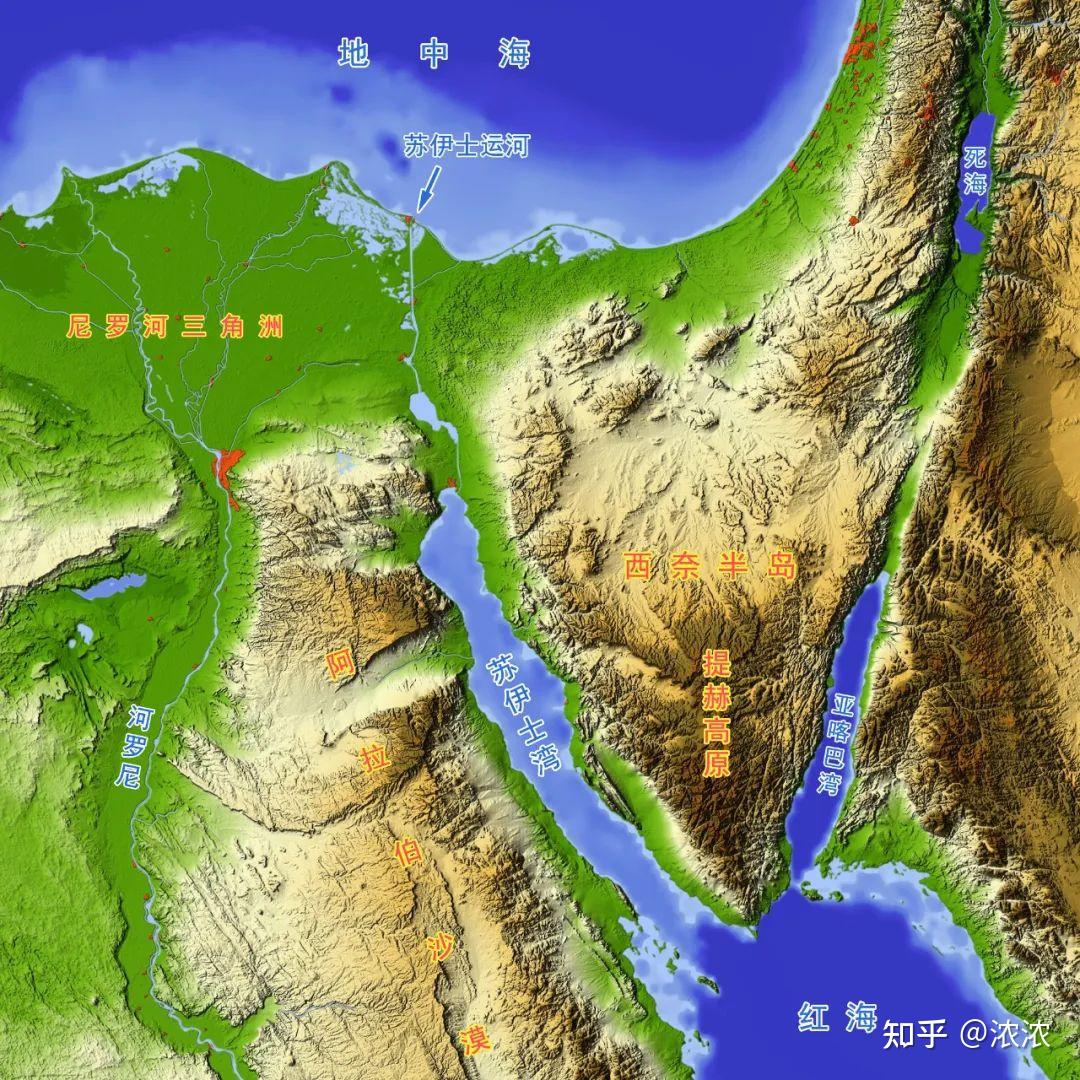 大家看下面的地形图:以色列想要最大可能的保证国家安全就必须要完全