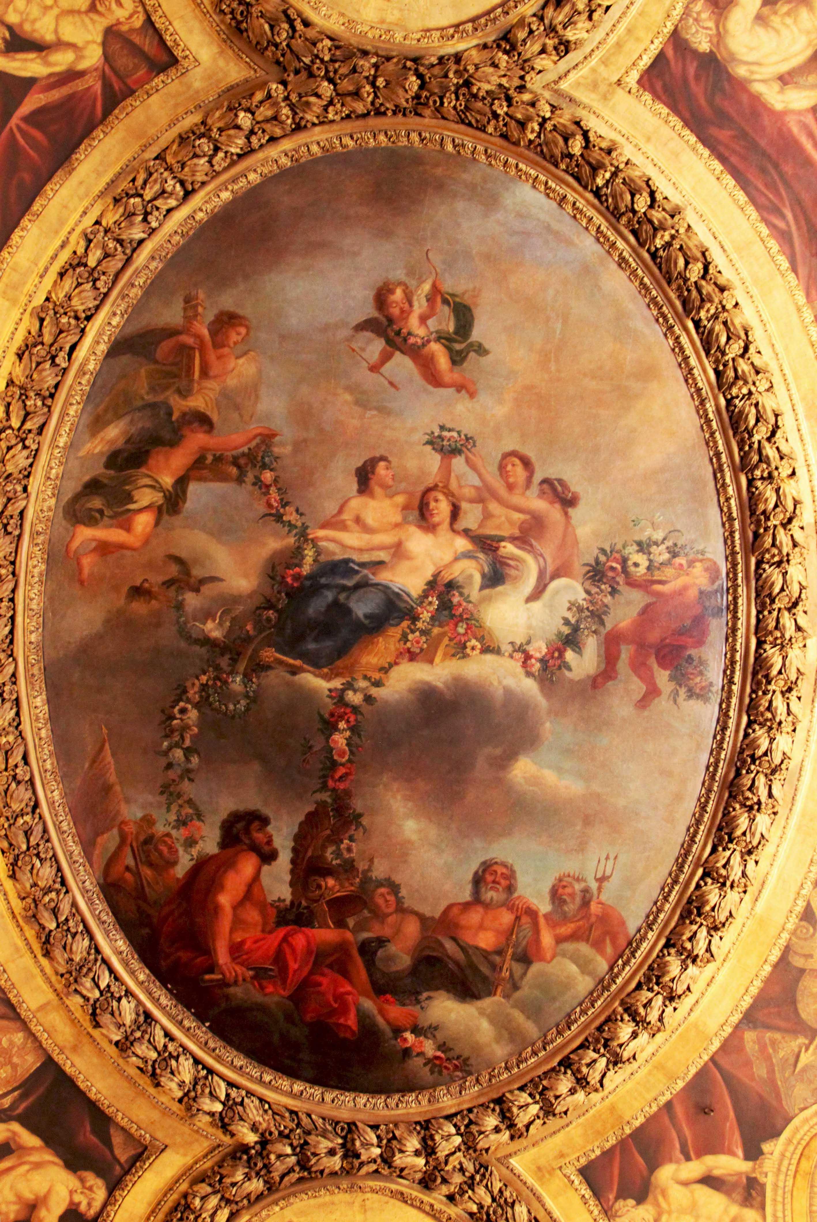 法国凡尔赛宫"九大行星下凡来":18个主厅(2)金星厅(维纳斯厅),月神厅