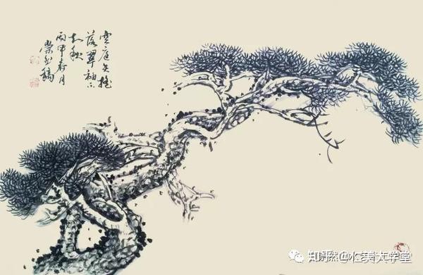 【连载】值得收藏的88种国画松树画法课稿(四)