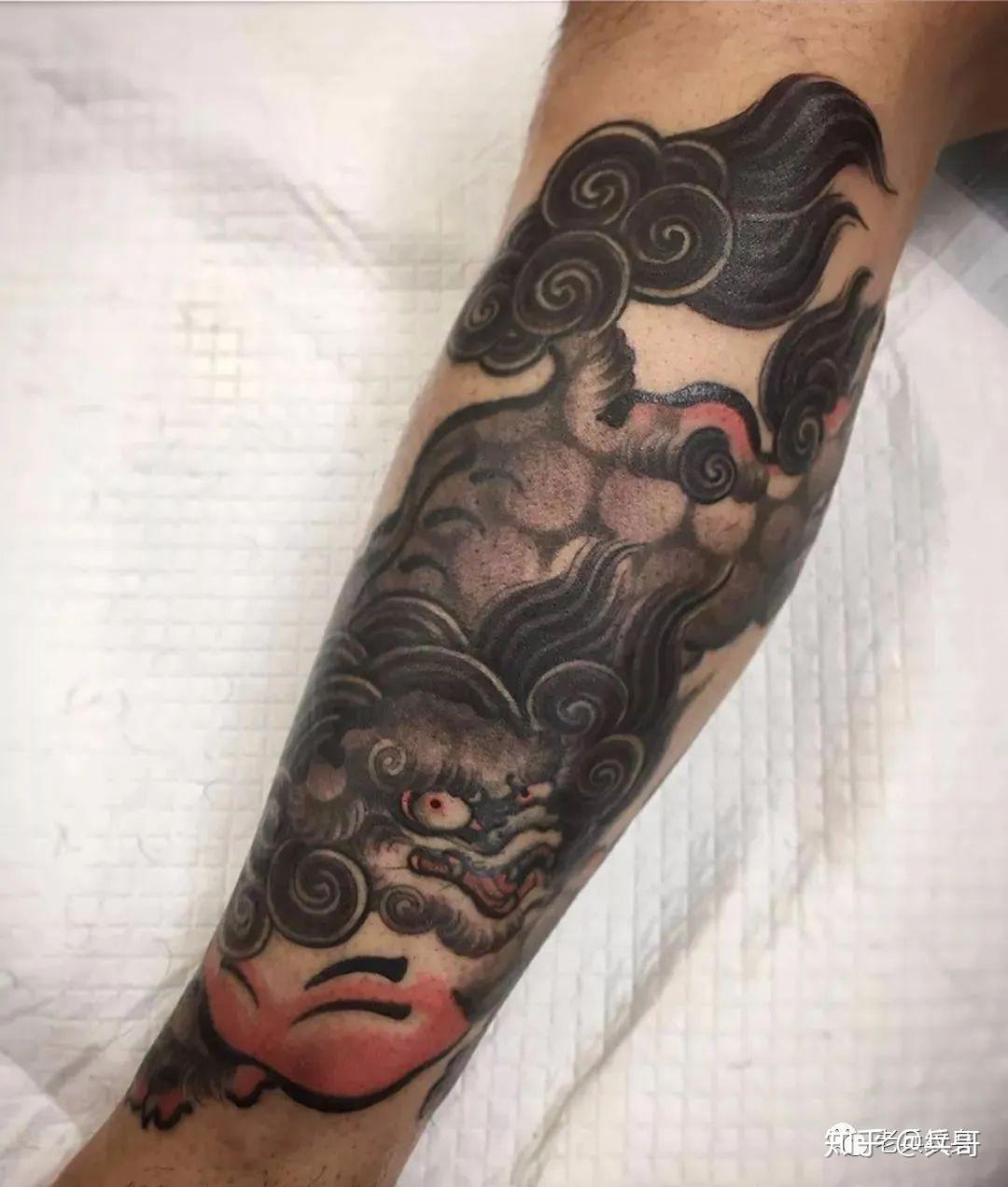 纹身素材——唐狮图案
