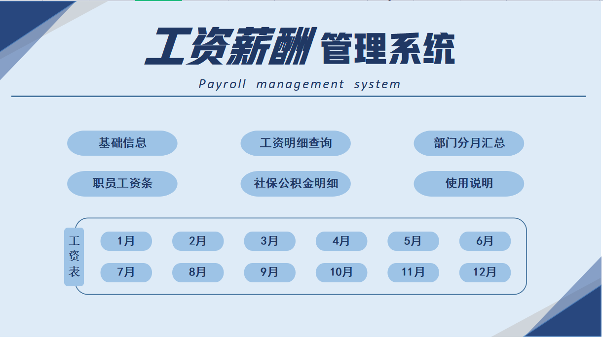 全自动excel工资薪酬管理系统