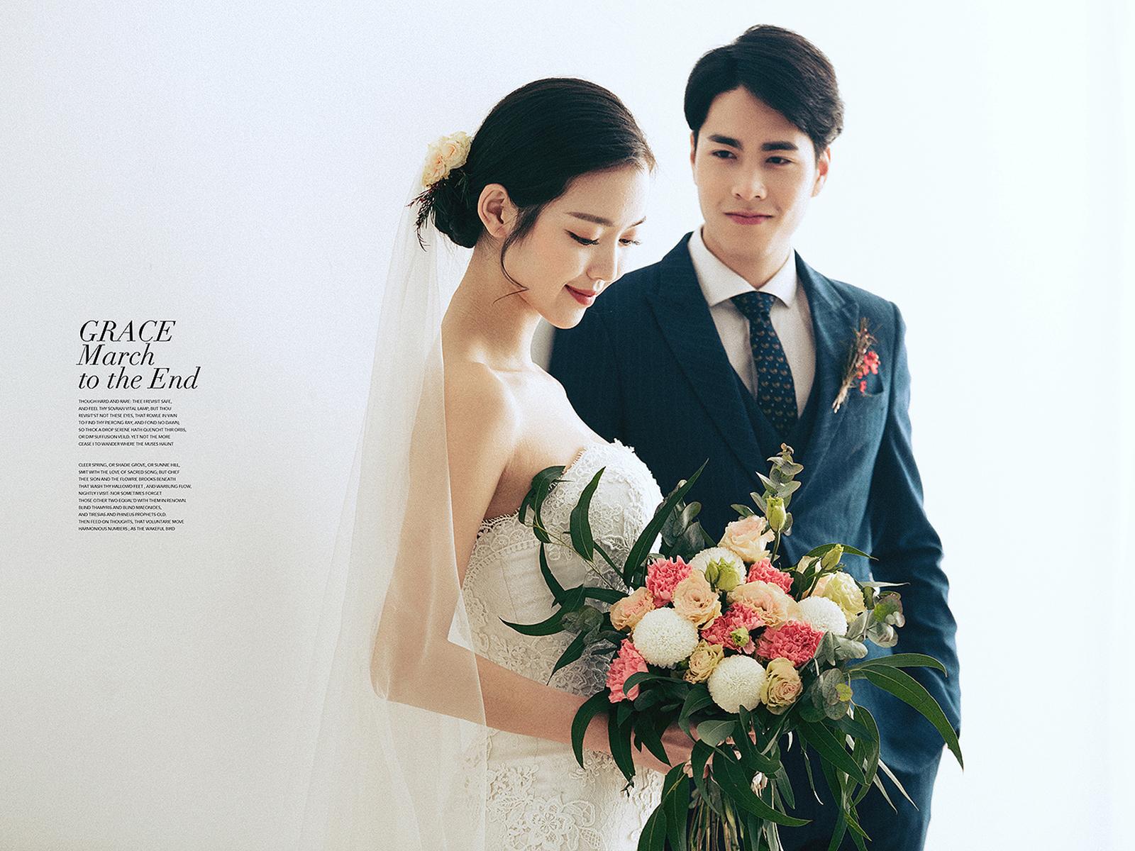 北京婚纱照纯色系婚纱照记录细腻的爱