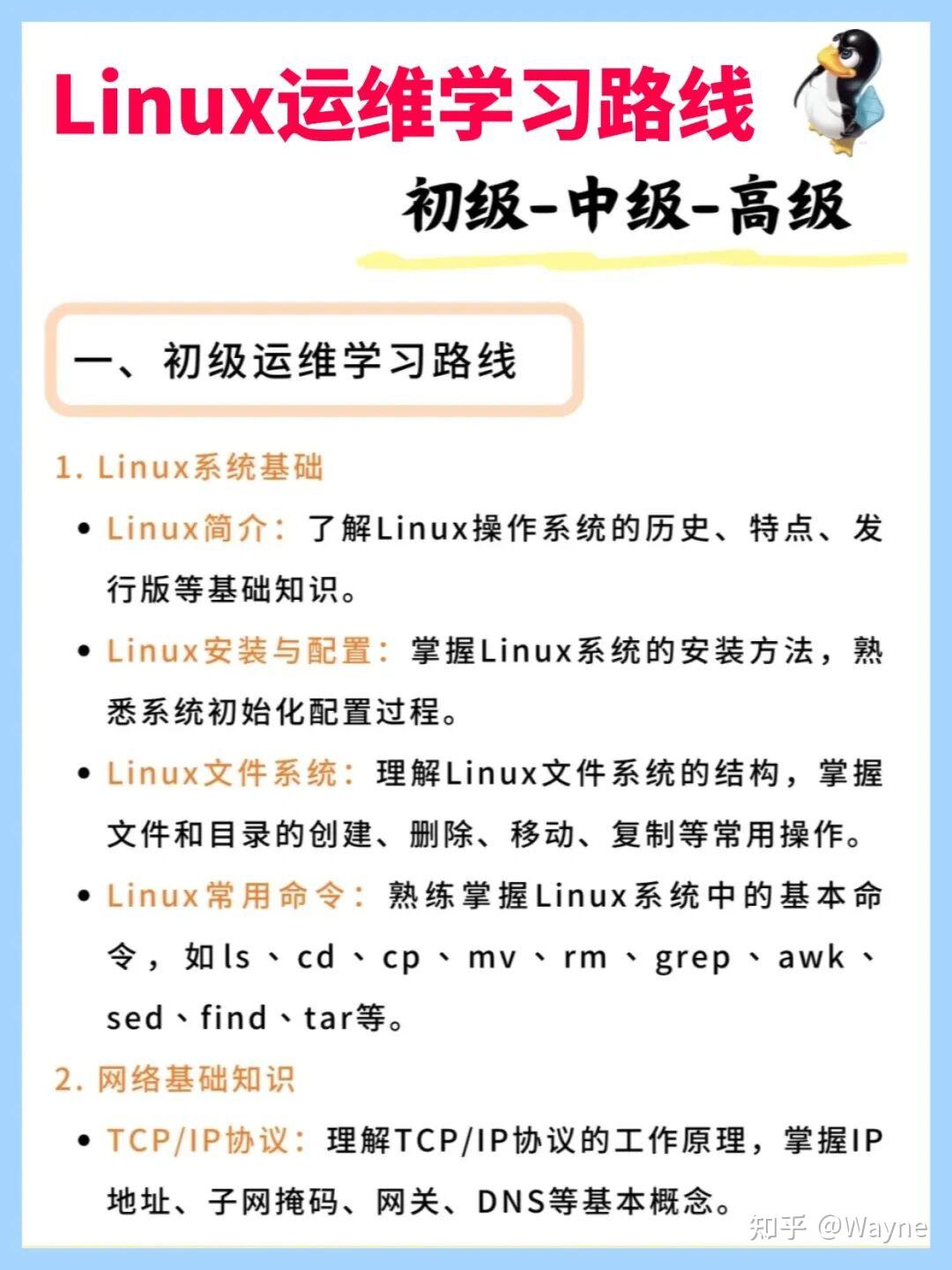太强了!大佬推荐的Linux运维学习路线(从初级到高级) - 知乎