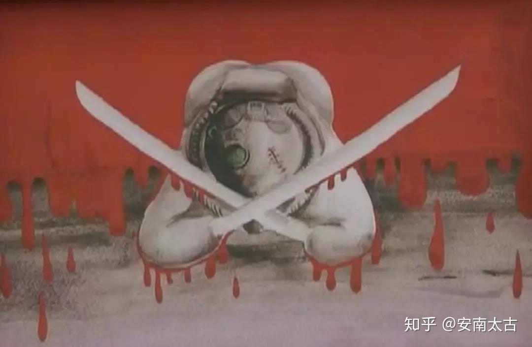 带来了别具一格的恶谑促狭的意味:比如电视中的自杀广告;被爆头的父亲