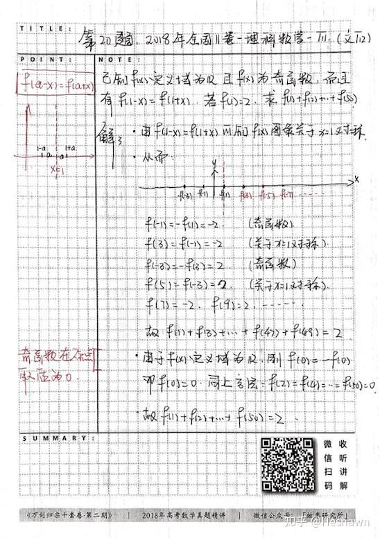 真题笔记 03 18全国ii卷理科数学高频考点合辑 知乎