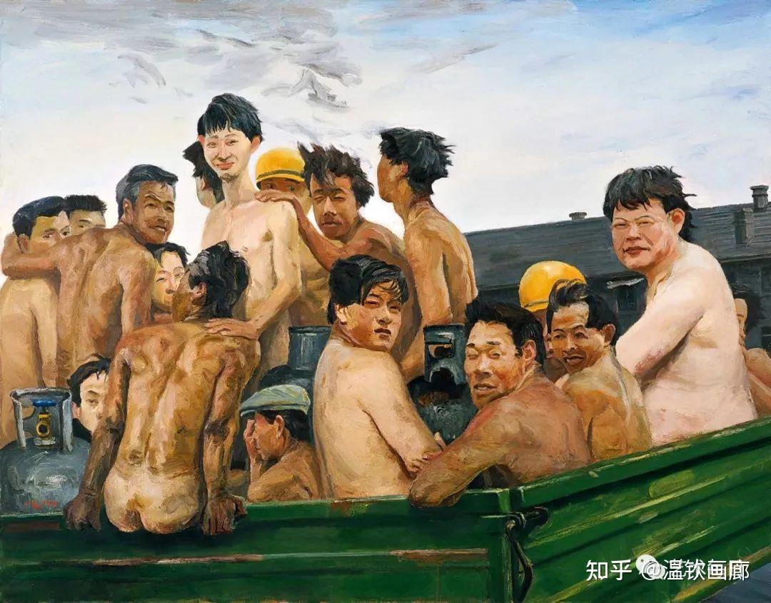 刘小东油画展图片