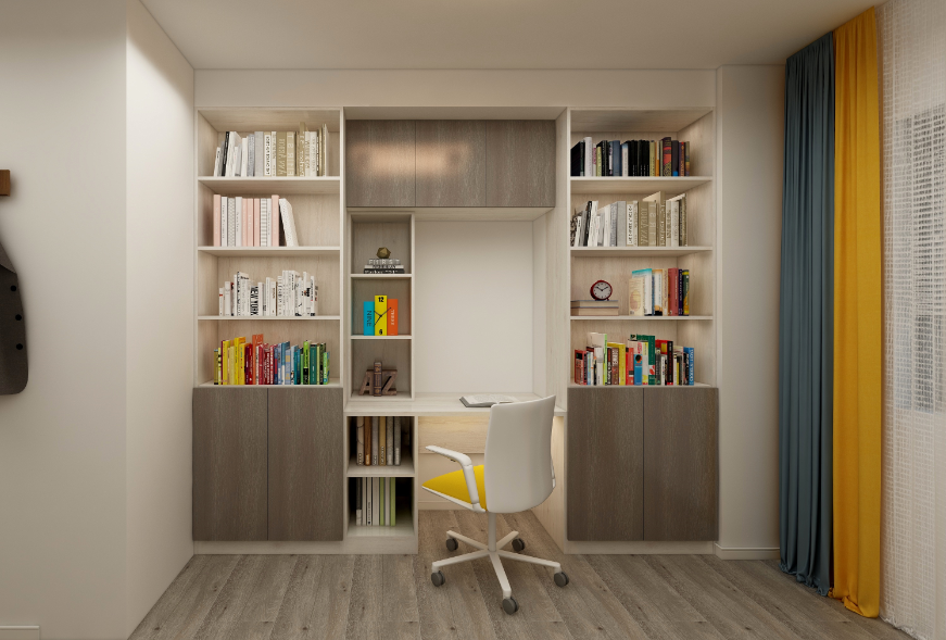 书柜这样设计,美观又实用!