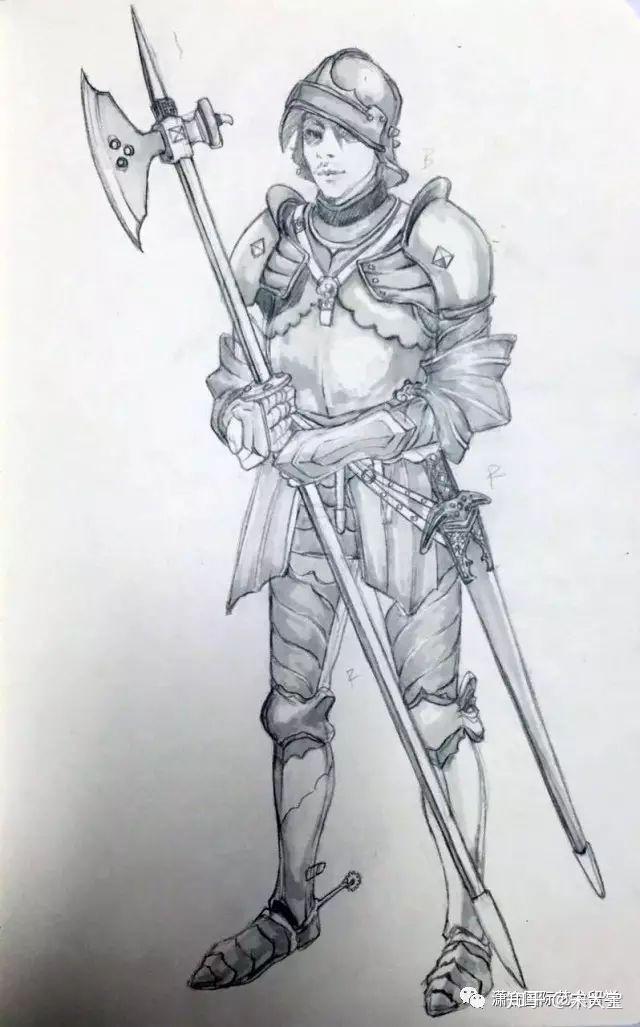 金属质感的马克笔表现