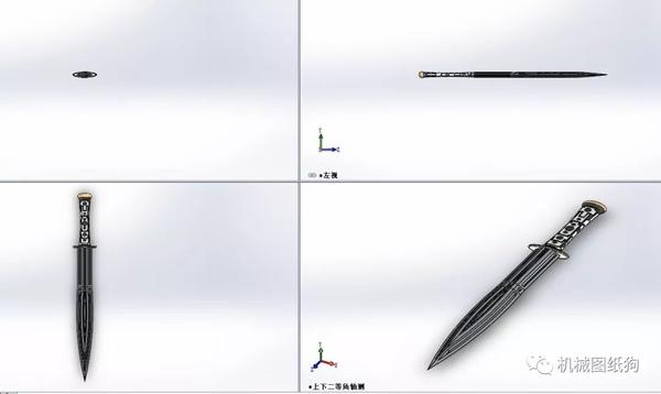 武器模型antibabadook宝剑3d模型图纸solidworks设计