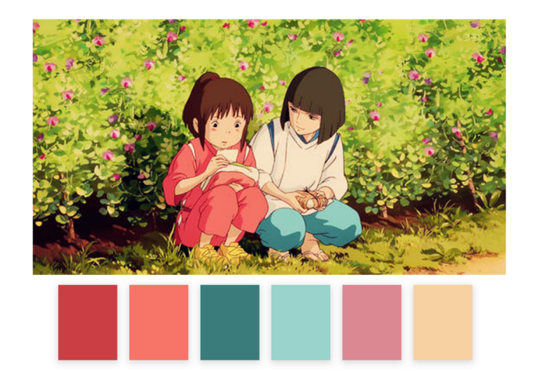 全网最全的配色风格色卡参考,中国风,莫兰迪,穆夏,宫崎骏,浮世绘配色!