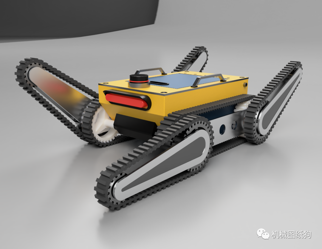 【机器人】极限地形爬楼梯履带车3d图纸 iges格式 - 知乎