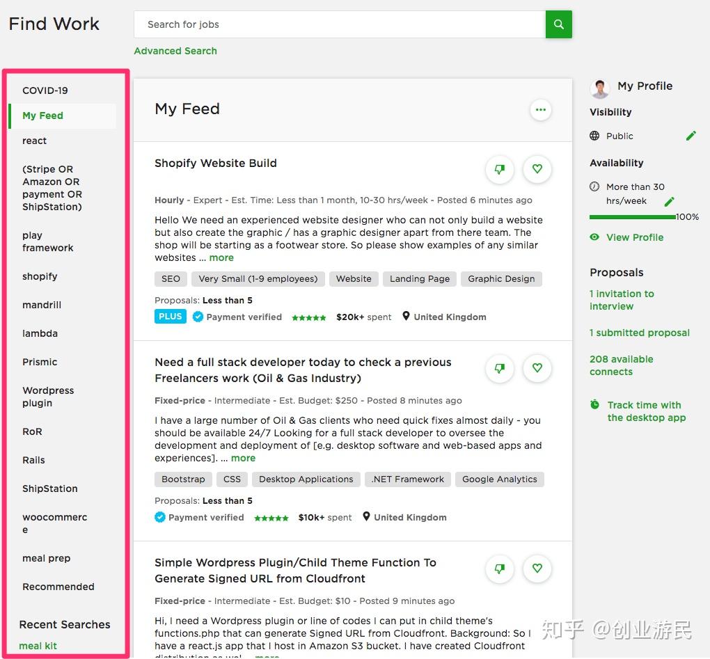 全栈网站开发工程师的七年自由职业心路历程，Upwork100K+
